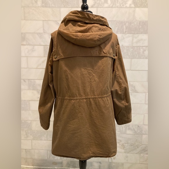 Barbour Women's Brown Rain Jacket with Hood Size 10 - Picture 4 of 6